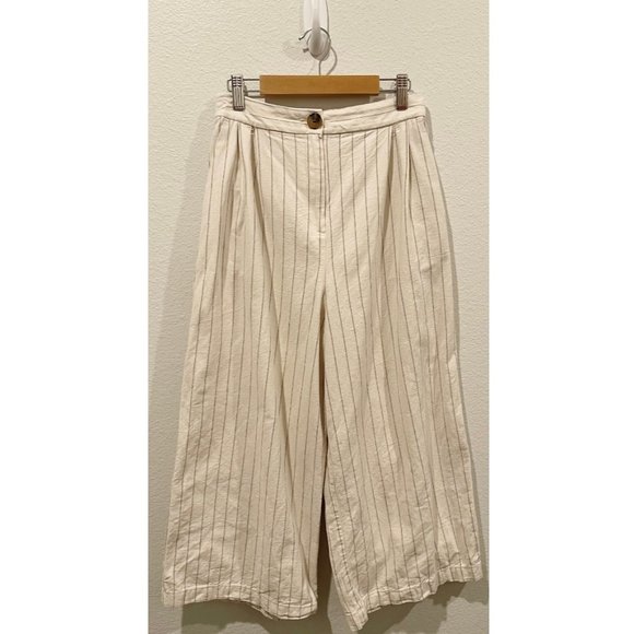 ASOS Beige Striped Wide Leg Pant - Picture 5 of 8